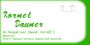 kornel dauner business card